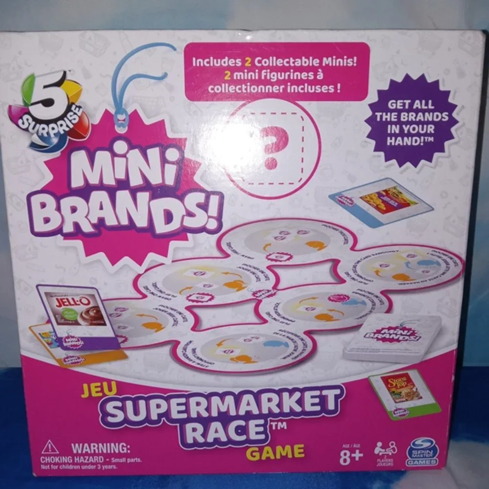 Zuru 5 Surprise Mini Brands Lot: 2 Supermarket Race Games & 1 Grocery Grab Game